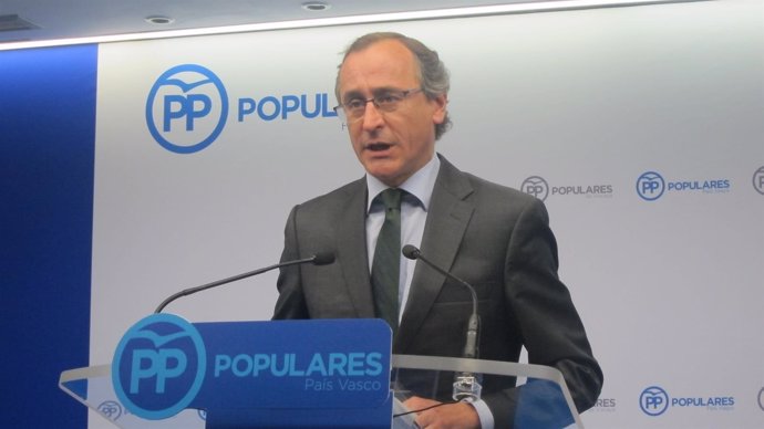 El presidente del PP vasco, Alfonso Alonso