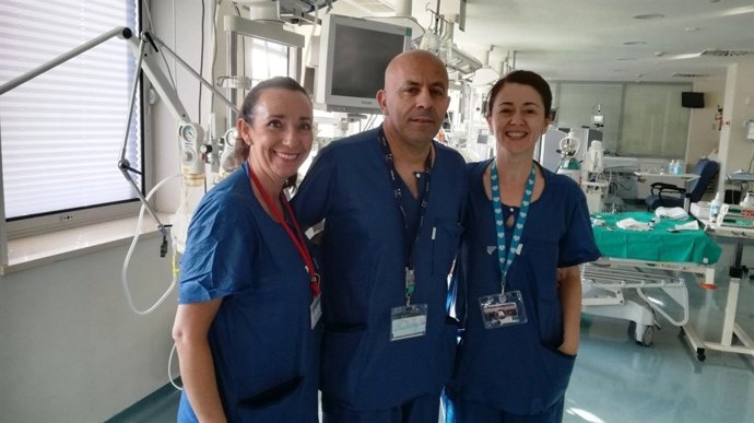 Enfermeros UCI pediátrica Hospital Materno Infantil de Málaga