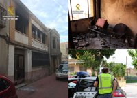 Guardia Civil detiene a un individuo por intentar quemar a un indigente en una vivienda de Murcia