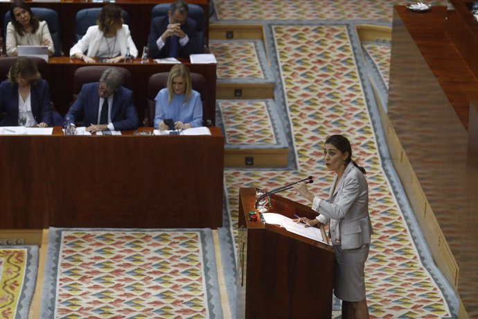 Lorena Ruiz-Huerta en el debate de la moción de censura contra Cifuentes