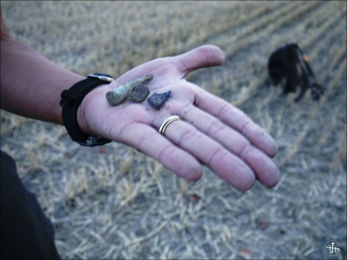 Restos de los asesinados.