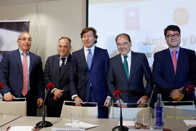 Alejandro Blanco, Javier Tebas, José Ramón Lete, Jordi Pintó Sala y Ramón Terol