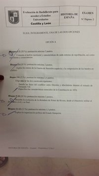 Stecyl denuncia cambios en el examen de Historia de la EBAU en Valladolid