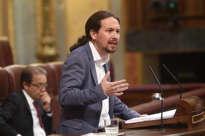 Pablo Iglesias al debat de la moció de censura