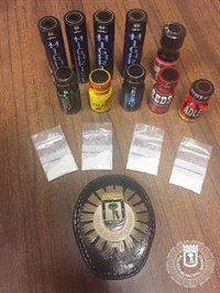 Detenido con 4 bolsas de cocaína y 10 botes de popper, la droga que regresa con fuerza a Madrid