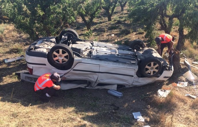Imagen del accidente en Cascante