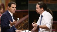 Iglesias desprecia a Cs como muleta del PP y Rivera le replica que Rajoy preside gracias a Podemos