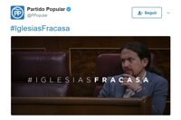 El PP lanza en Twitter el hashtag "#Iglesiasfracasa"