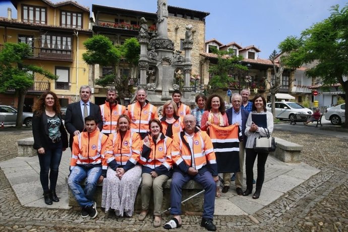 Agrupación voluntarios protección civil en Comillas 