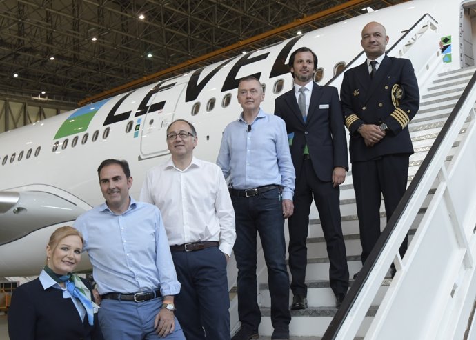 Presentación del vuelo inaugural de LEVEL en Barcelona