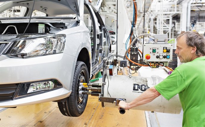 Producción del Skoda Fabia en Mladá Boleslav (República Checa)