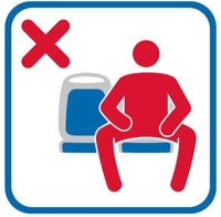 Las pegatinas contra el 'manspreading' pueden verse desde esta semana en las líneas 70, 27 y 34 de la EMT