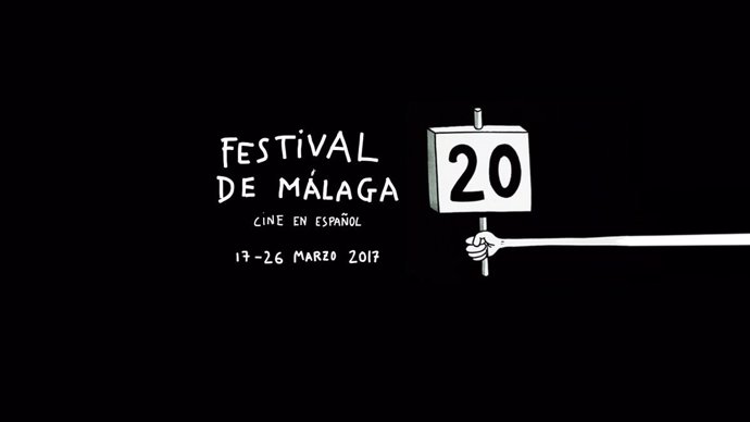 Cartel de la 20 edición del Festival de Málaga. Cine en Español 