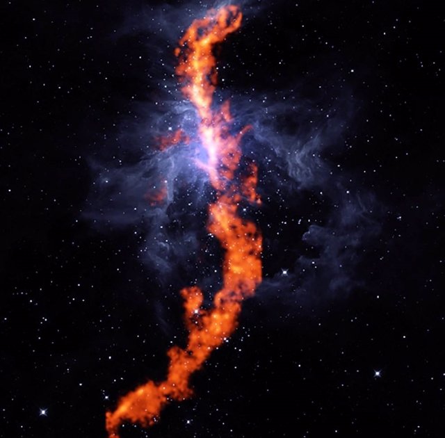 Masa de moléculas de amoníaco en la nebulosa de Orión