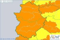 Aemet eleva a naranja los avisos por calor a toda Extremadura hasta el sábado con máximas de 42