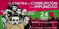 Una veintena de entidades sociales convocan una manifestación contra la corrupción y la impunidad el día 24 en Madrid