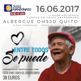 Cartel de la cena solidaria