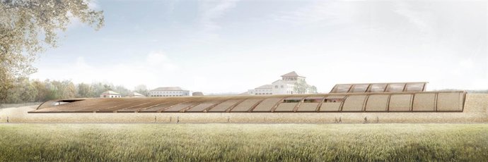 Imagen exterior de la bodega que el grupo Perelada proyecta para 2019