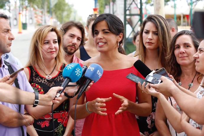 La coordinadora de Podemos Andalucía, Teresa Rodríguez, en Granada