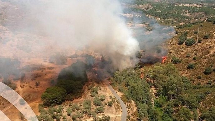 Incendio declarado en Calañas (Huelva)
