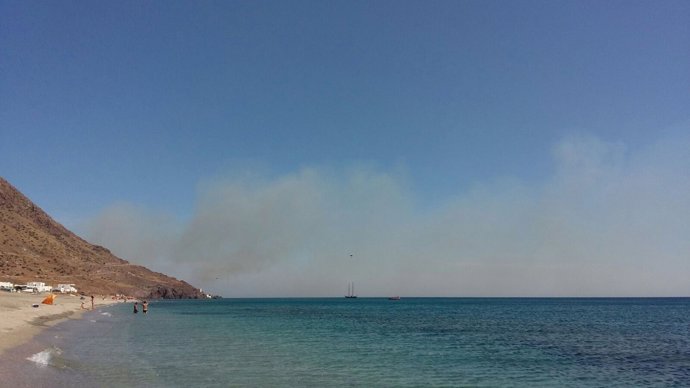 Incendio en el Parque Natural de Cabo de Gata-Níjar