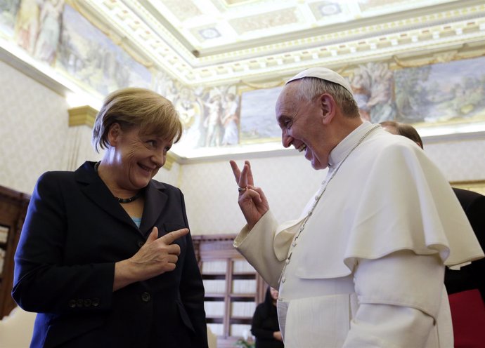 Angela Merkel con el Papa Francisco 