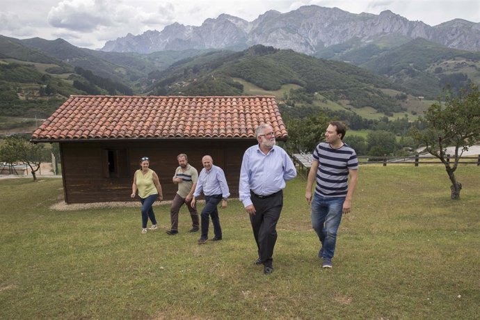 Ramón Ruiz en el albergue de Tama
