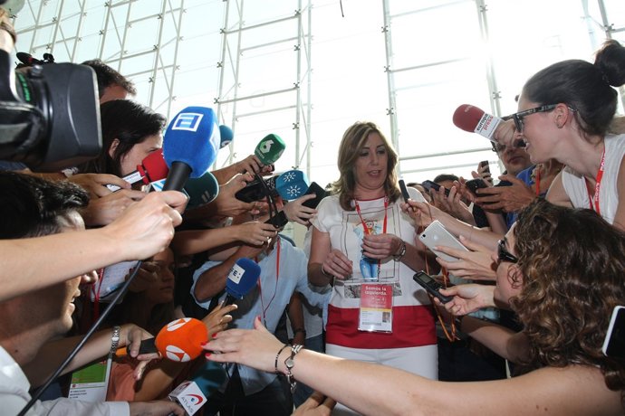 Susana Díaz a la seva arribada al Congrés del PSOE