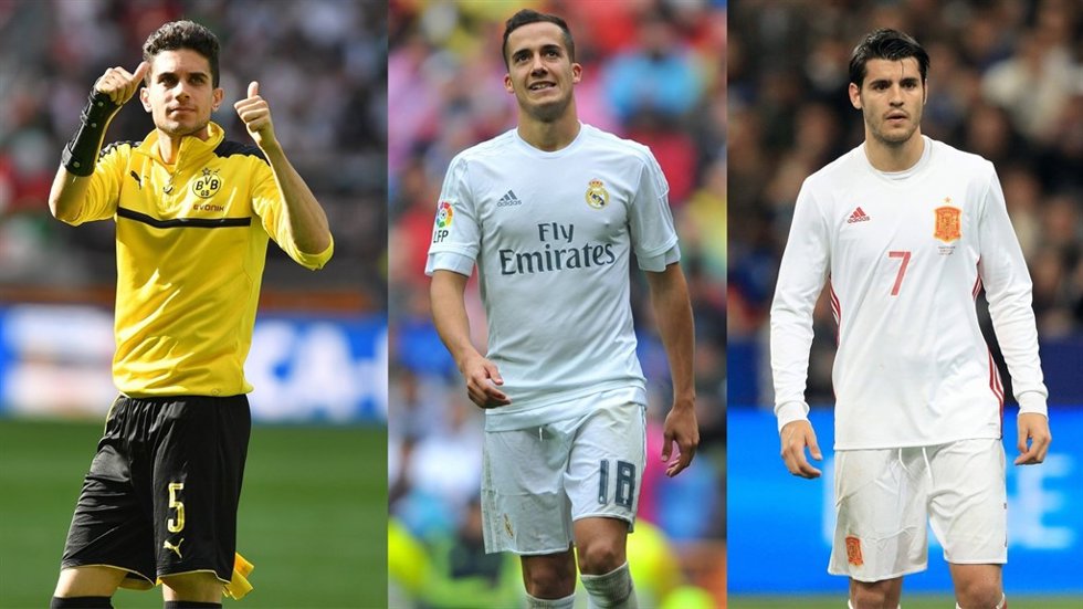 MARC BARTRA, LUCAS VÁZQUEZ, ÁLVARO MORATA