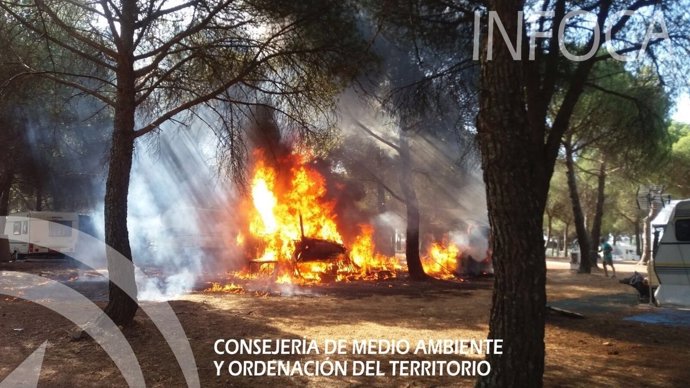 Incendio en Santa Elena (Jaén)