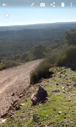 Lugar donde se ha encontrado al peregrino italiano en Almadén de la Plata.