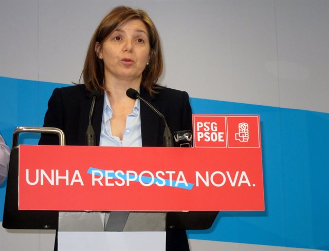 La presidenta de la gestora del PSdeG, Pilar Cancela