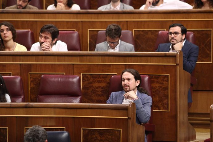 Pablo Iglesias en el debate de la moción de censura