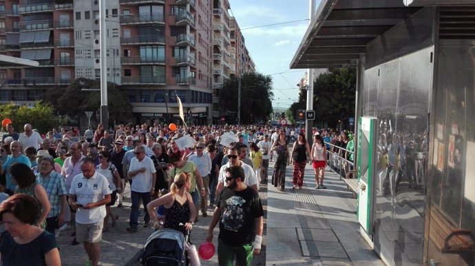 Manifestación promovida por Jaén Merece Más
