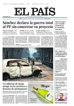 Portada El País del lunes 19 de junio