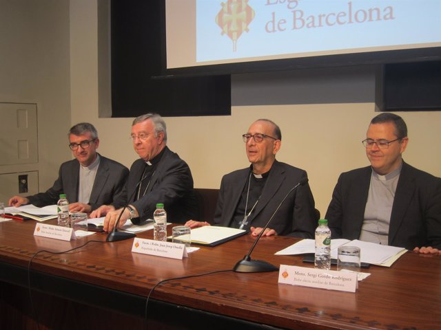 A.Vadell, S.Taltavull, J.J.Omella, S.Gordo, arzobispos de Barcelona