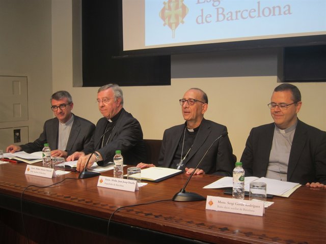 A.Vadell, S.Taltavull, J.J.Omella, S.Gros, arquebisbes de Barcelona
