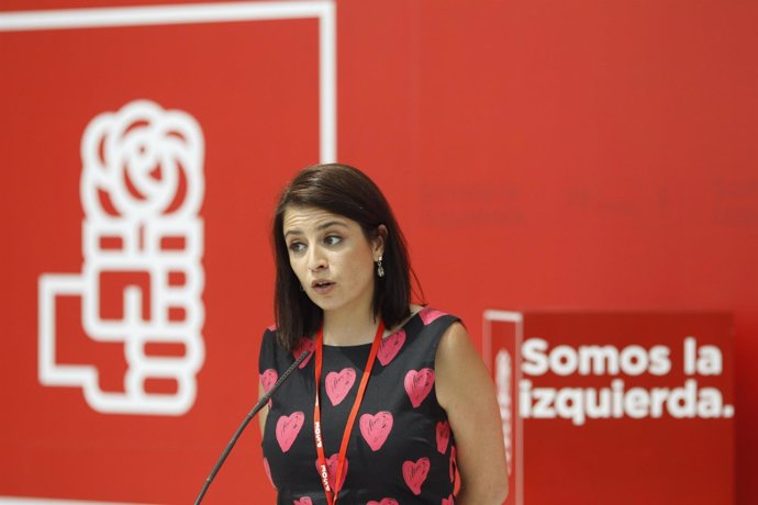 Adriana Lastra visita las instalaciones donde se celebra el Congreso del PSOE