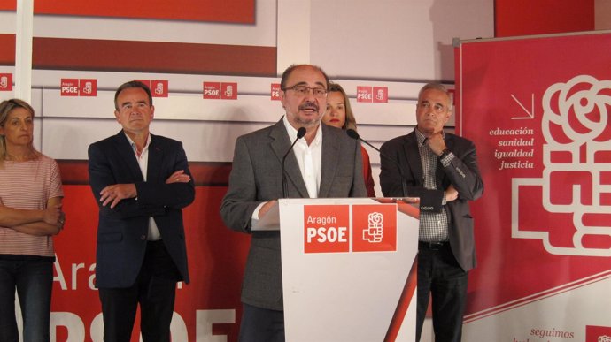 El secretario general del PSOE Aragón, Javier Lambán
