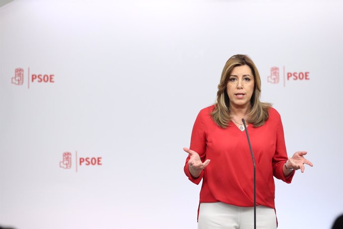 Susana Díaz tras el debate con los candidatos a liderar el PSOE