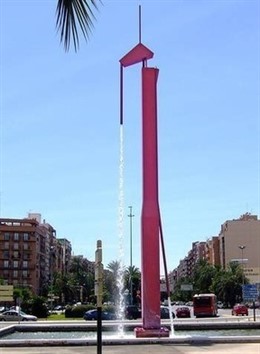 La fuente de la Pantera Rosa en València
