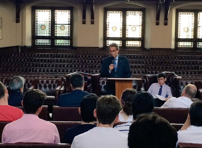 Artur Mas en una conferència a Cambridge