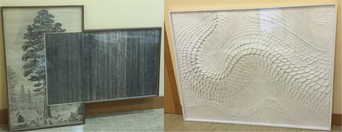 Obra 'Árbol', de Javier Arce, y 'Transhumancia 13' de Ignacio Zubelzu