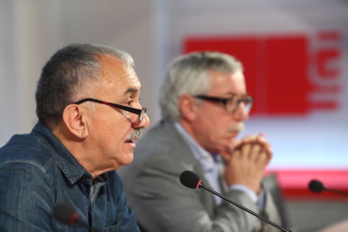 Pepe Álvarez e Ignacio Fernández Toxo