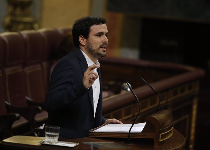 Alberto Garzón en el debate de la moción de censura