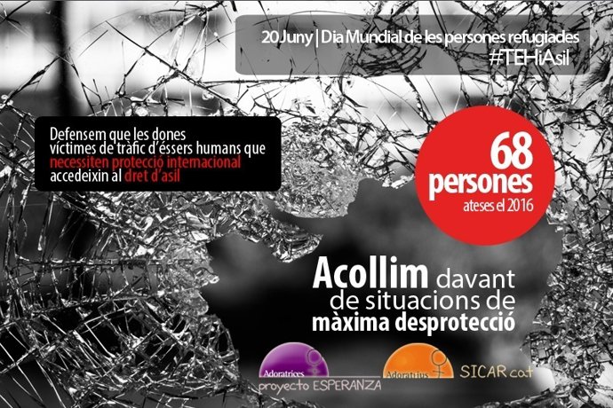 Cartell d'Adoratrices pel Dia Mundial del Refugiat