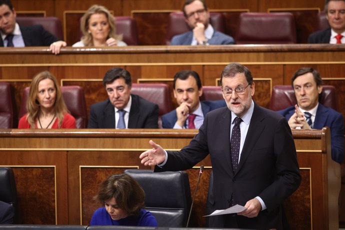 Mariano Rajoy durant la sessió de control al Govern al Congrés