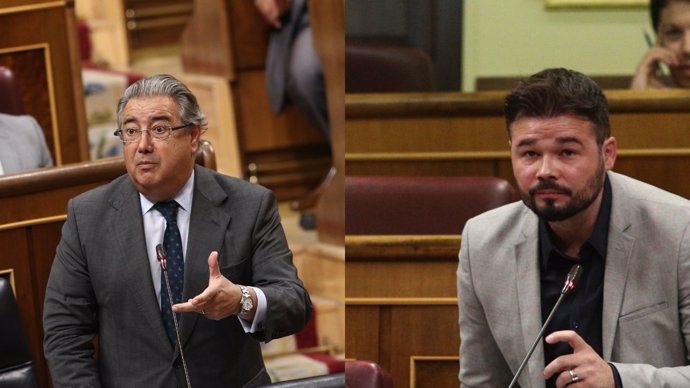 Juan Ignacio Zoido i  Gabriel Rufián en la sessió de control al Govern