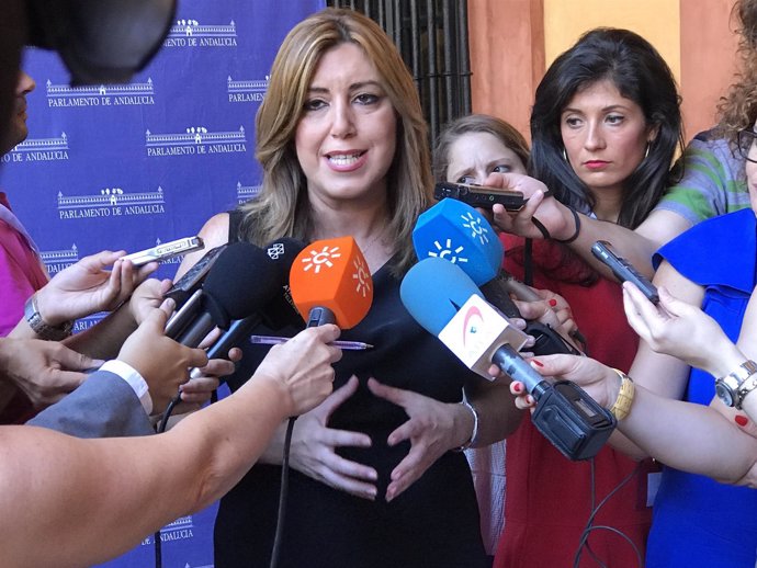 La presidenta de la Junta, Susana Díaz, en el XXXV Aniversario del Parlamento