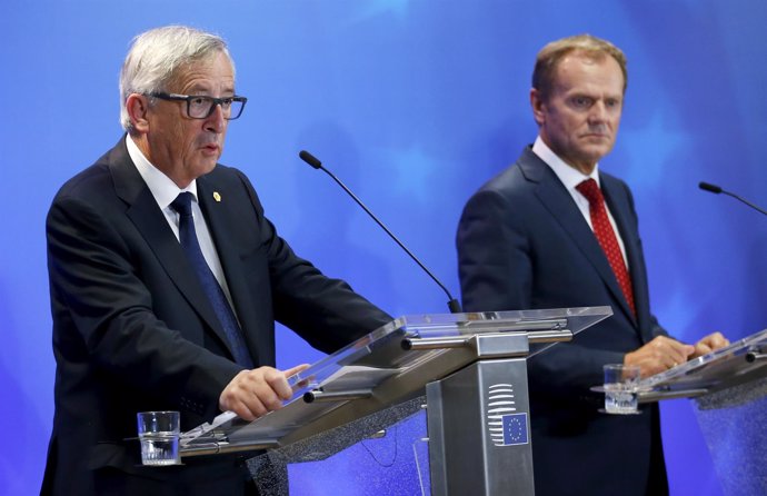Jean-Claude Juncker y Donald Tusk